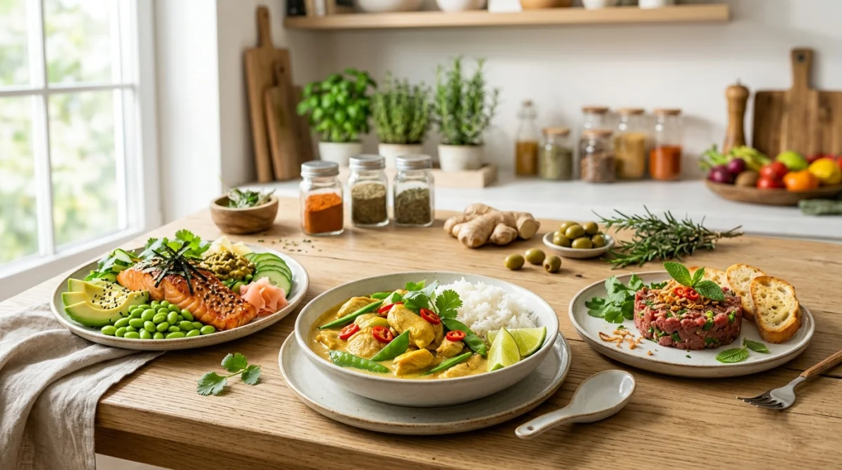 La cuisine fusion méditerranéenne et asiatique