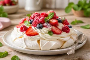recette pavlova aux fruits rouges