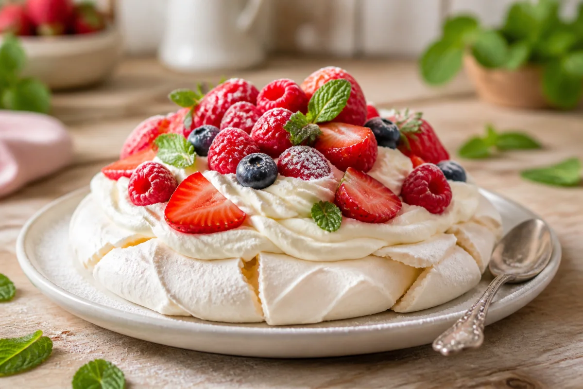 recette pavlova aux fruits rouges